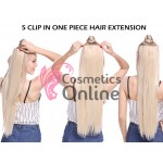 Extensie de par cu 5 Clips On delux dubla dreapta de 74 cm, Blonde Ash Light 895522